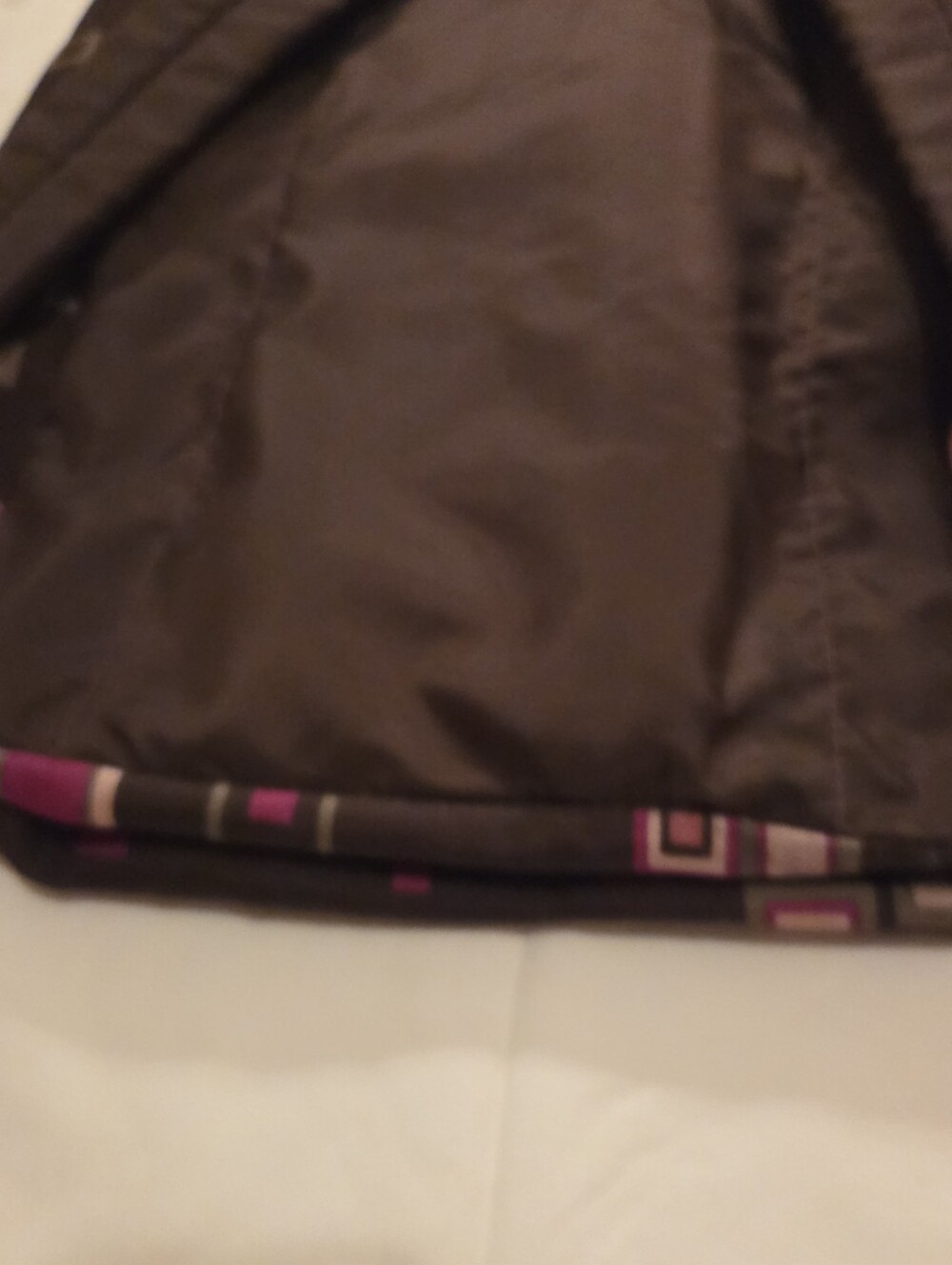 Jansport Black Backpack with Pink and Cream Geometric Squares - Picture 9 of 16